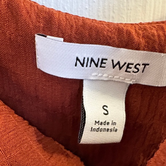 Nine West Rust Ruffle Blouse - Picture 2 of 3